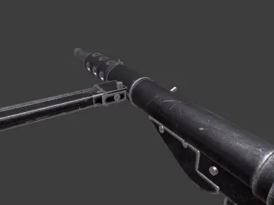 Sten MK 2 Submachine Gun Free low-poly 3D model