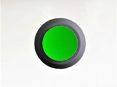 Button switch green 3D model