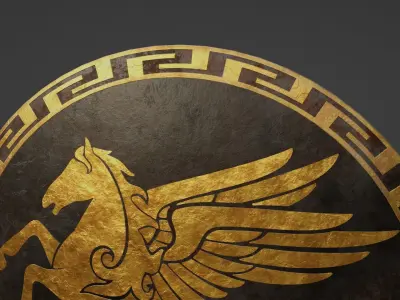 Ancient Greek City State Shield - Corinth 3D model