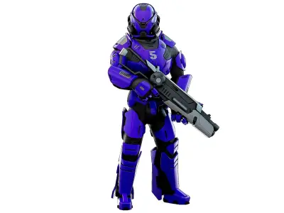 CYBORG SOLDIER RX-700  Rigged for Unreal Engine - Unity - MIXAMO 3D model