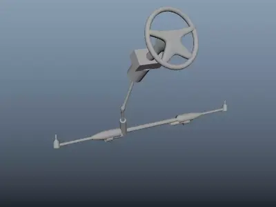 Basic Steering rack Free 3D model
