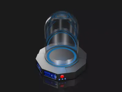 Sci Fi Liquid Container 3D model 2