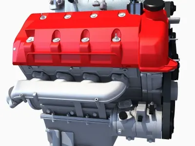 Generic V8 Engine 3D model