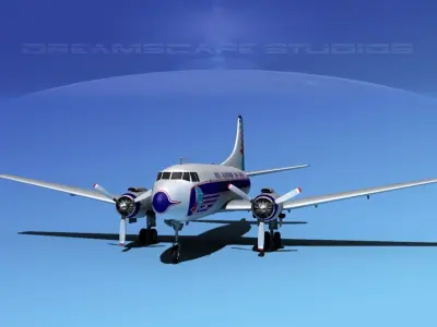 Martin 202 Eastern Airlines 2 3D model