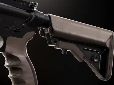 MK18 - Model and Textures Low-poly 3D model