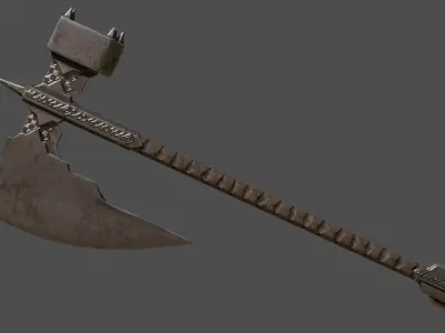 Dwarven Axe Low-poly 3D model