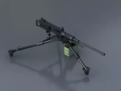  M2HB Machine Gun 3D model