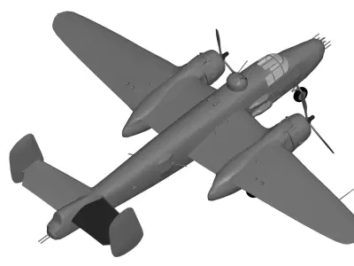 North American B-25 Mitchell 3D model
