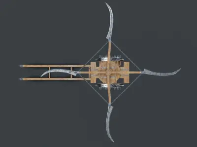 Scythed Charriot - Leonardo da Vinci Low-poly 3D model