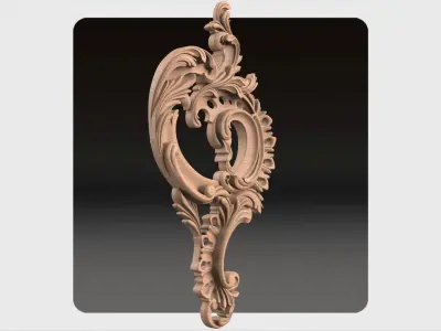 Carved decor for cnc 35 Free 3D model