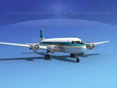 Douglas DC-6 Firefighter 3D model