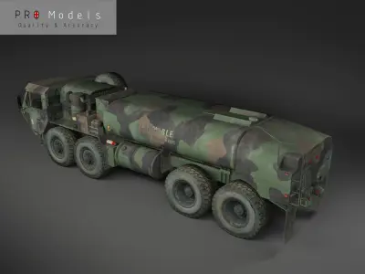 Hemtt M978 Oshkosh Military Fuel Truck Low-poly 3D model