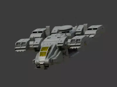 Rapid Insertion Transport VTOL Game Ready Vehicle 3D Model Low-poly 3D model