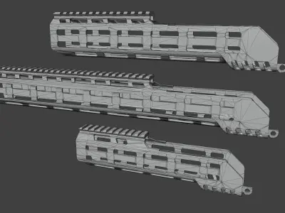 MI MCX Handguard  Low-poly 3D model