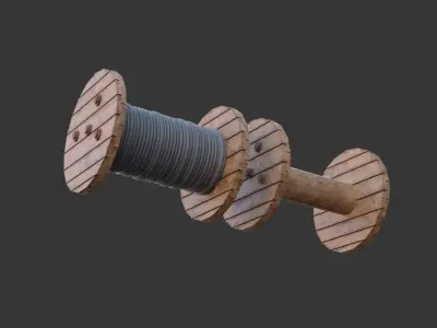 Cable Wheel Low-poly 3D model