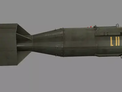 Little Boy Atomic Bomb Game Ready Low-poly 3D Model Low-poly 3D model