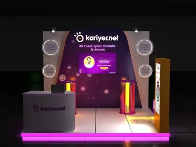 Exhibition fair stant technology 4x4 3D model