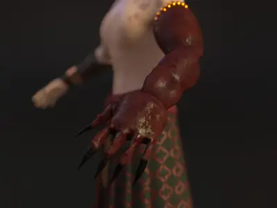 Demonic Samurai Warrior - Stylized Game Ready Character Low-poly 3D model