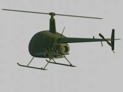 Robinson R22 ready for 3D printing - Hight Detailed 3D print model