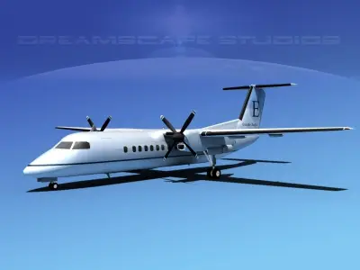 DeHavilland DHC-8-Q300 Everette Charters 3D model