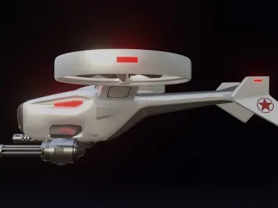 Combat Drone Concept Low-poly 3D model