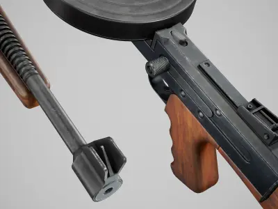 PBR The American 180 Low-poly 3D model