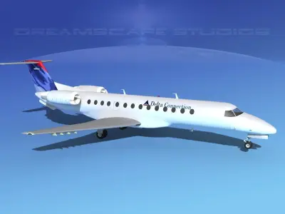 Embraer ERJ-135 Delta Connection 3D model