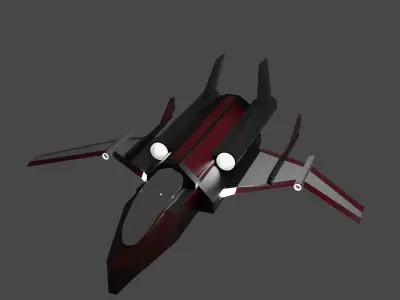 Starship fighter jet 3D model