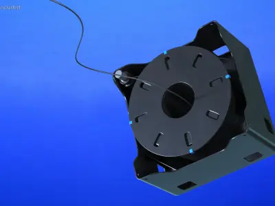 Tsunami Detection Buoy in Cable Deployment Phase 3D model