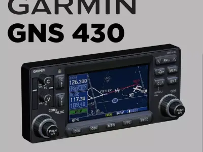 Garmin GNS 430 GPS Nav Comm Low-poly 3D model