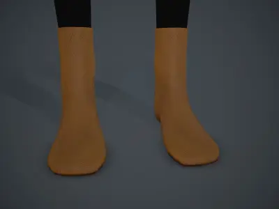 Brown Socks Style 4 Low-poly 3D model