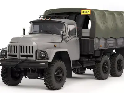 ZiL 131 tarpaulin body 1967 3D model