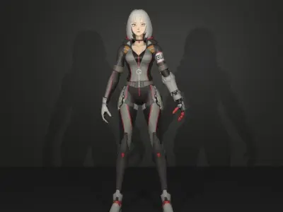 ace force silver 3D model