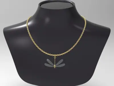 Dragonfly pendant 3D model