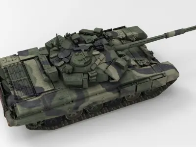 T-90S Bhishma Low-poly 3D model