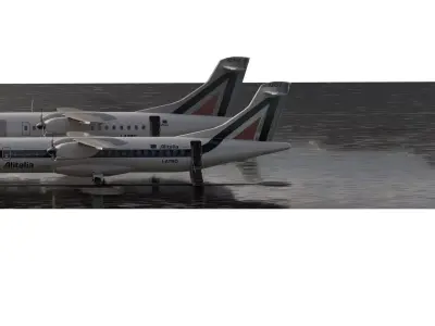 ATR72 ATR52 AND FOKKER F70 3D model