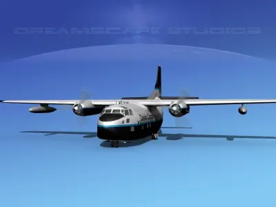 Fairchild C-123B Provider Davis Cargo 3D model