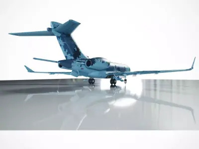 Saab Swordfish MPA -Global 6000 Maritime Patrol Aircraft variant Low-poly 3D model