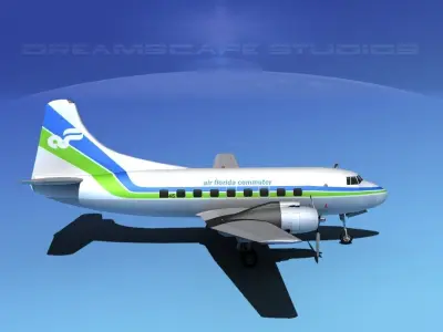Martin 202 Air Florida Commuter 3D model