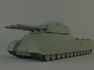 landkreuzer p1000 ratte tank 3D model