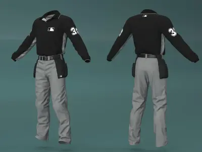 Baseball Umpire Uniform 3D model