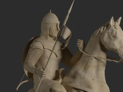 Cavalry Statue 3D model