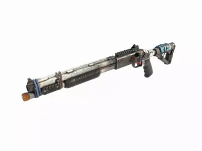 Sci Fi wasteland style shotgun 3D model