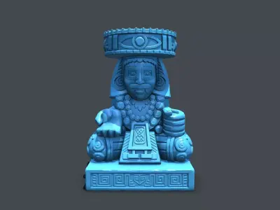 Statue Aztec Huehueteotl God of fire HP 3D print model