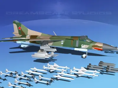 Mig 23 Flogger B V06 Russia 3D model