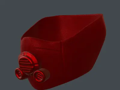 Gas mask helmet 3d model scifi Low-poly  Low-poly 3D model 568