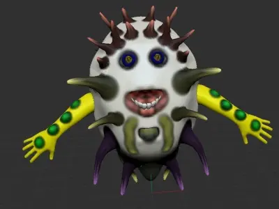 Aquaghost sea creature 3D model