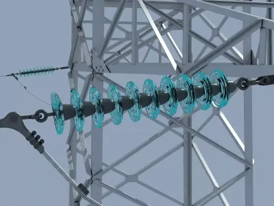 Electric Transmission Tower 3D model