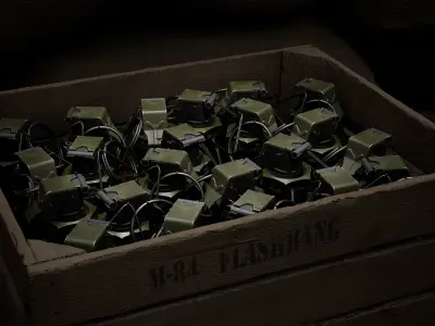 FlashBang m84 Granade Low-poly 3D model