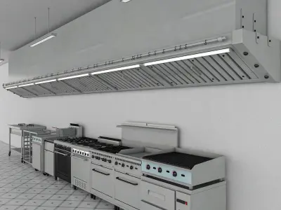 Commercial Kitchen 3D model